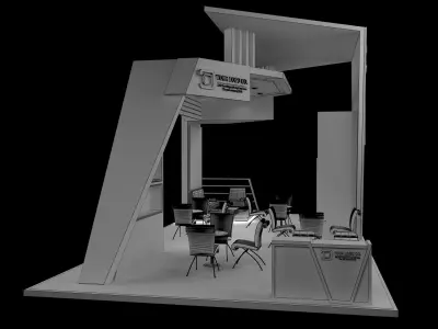 Booth Exhibition Stand a629 3D model