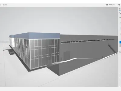 3d office and industrial zone Low-poly 3D model