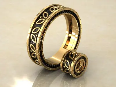 Exclusive Ring and pendants 3D Model Luxury - Design  3D print model