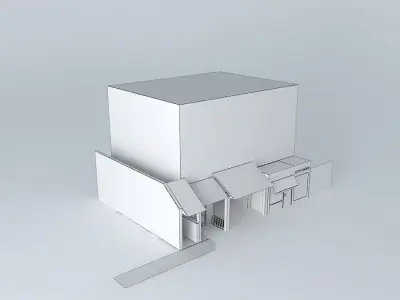 Restaurant and store exterior Free 3D model