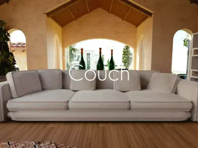 Luxury Couch  Low-poly 3D model