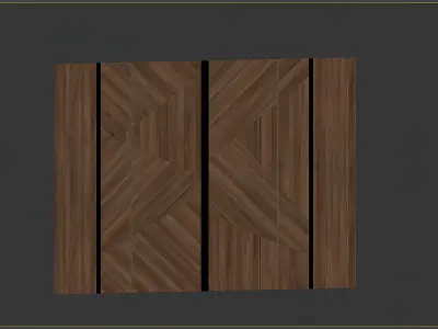 Decorative wall panel and headboard 3D model