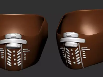 helmet high poly sculpt 3d printable  3D model 26