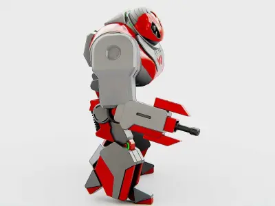 COMBAT DROID ZETH  Rigged for Unreal Engine - Unity - MIXAMO 3D model