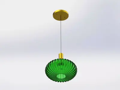 Glass Pendant Light Model A 3D model