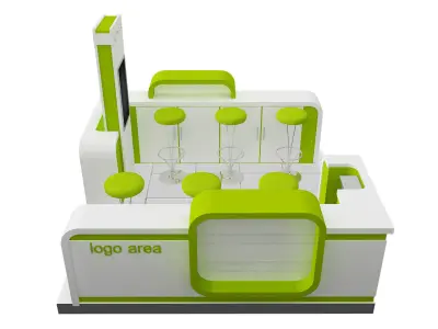  Booth Exhibition Stand a97 3D model