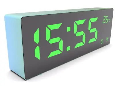 CLOCK BLUEGREEN GREEN Low-poly 3D model