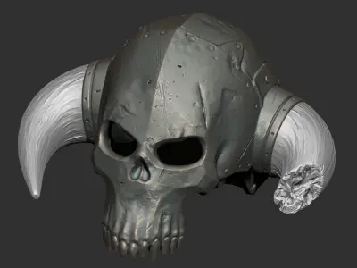 skull helmet wearable STL for 3d printer 3D print model