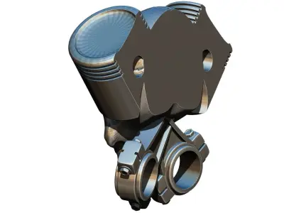 Skull Piston 3D print model