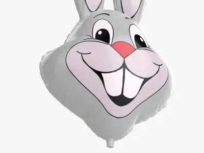 Rabbit decoration foil balloon 14 3D model