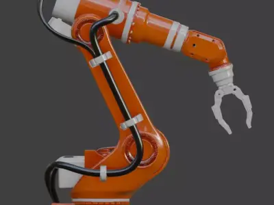 Industrial Robotic Arm 3D Model 3D model