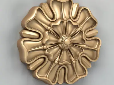Round rosette 021 3D model