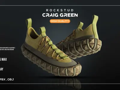 High Poly Shoes  3DS MAX Project 3D model