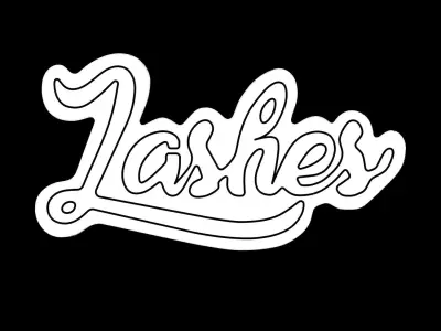 Lashes Neon Sign 3D model