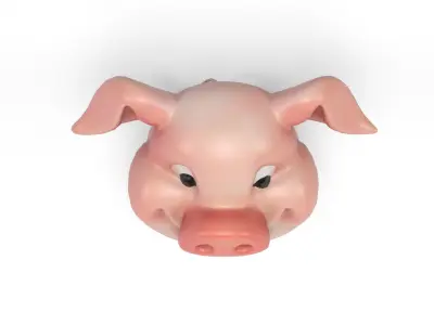 Funny pig 2 Low-poly 3D model