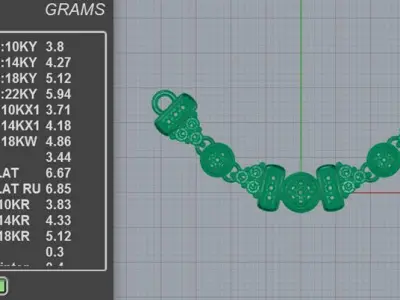 Effortless Luxury with Modern Diamond Circle Necklace 3D print model