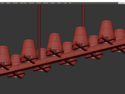 ANKE LUXURY CHANDELIER 2 Low-poly 3D model