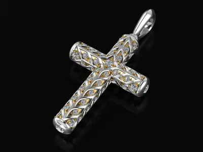 Cross 3DM STL OBJ model for 3D printing and CNC 3D print model