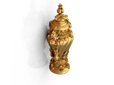 Classical urn decorative onlay cnc 3d printing stl 04 3D print model