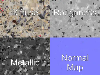 Grand Stone Castle model pack Low-poly 3D model