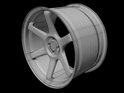 Jdm Rim Low-poly 3D model