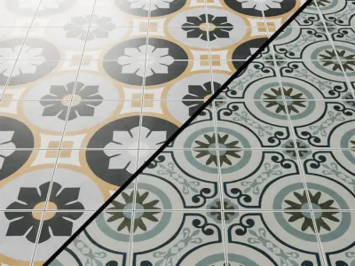 Lapaz Daisy  9x9 Matte Porcelain Tile 3D model