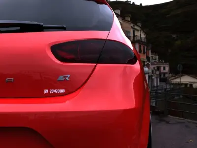 SEAT LEON CUPRA 2010 Low-poly 3D model