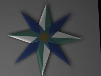 islamic geometry flower Free low-poly 3D model