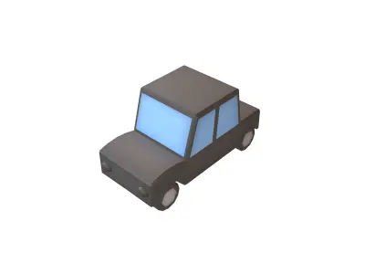 Cartoon Car v1 004 Low-poly 3D model