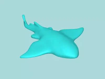 Angel Shark - Wall Decor - Decoration 3D print model