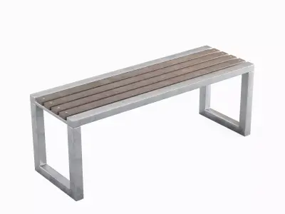 Outdoor Bench V 02 02 Low-poly 3D model