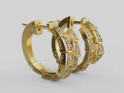 Snake Earrings70066 3D print model