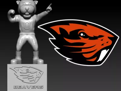 NCAA - OREGON STATE BEAVERS FOOTBALL MASCOT STATUE DECOR 3D print model