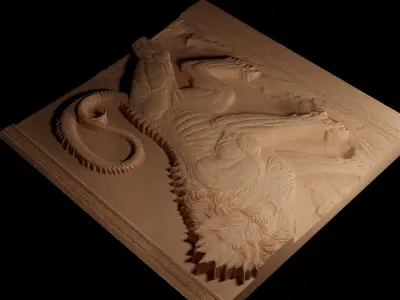 Manticore CNC 3d Print High Relief Sand Casting 3D print model