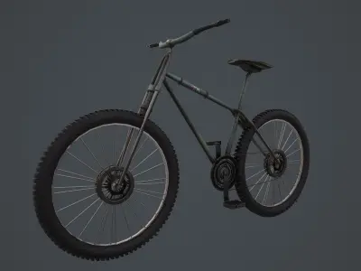 Retro Bicycle  Low-poly 3D model