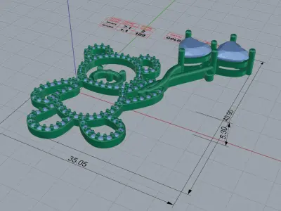 bear pendant  3D print model
