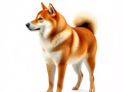 Shiba Inu Fur model pack Low-poly 3D model
