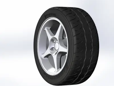 Wheel for scale model of SVT Cobra R 2000 3D print model