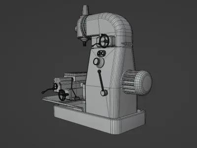 1 to 24 scale Milling Machine ready to be printed 3D print model