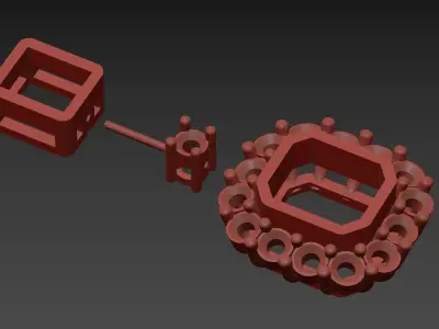 Earring E 03 3D print model
