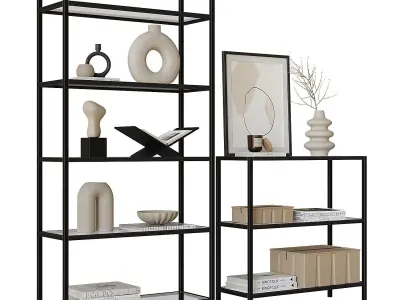 Theo Aesthetic Shelving 3D model