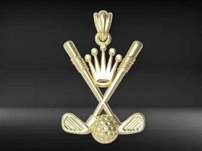 Golf Clubs pendant 3D print model