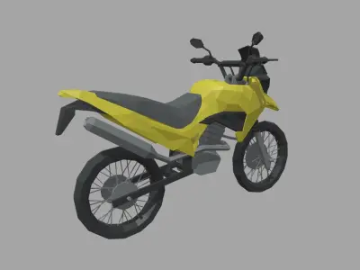 Low Poly Motorbike 01 Low-poly 3D model