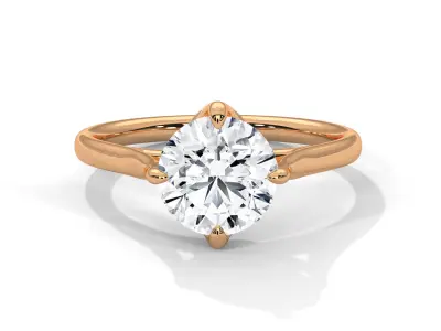 solitaire ring with detail images and 360 render videos 11 3D print model