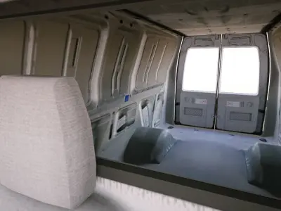 v8 CargoVAN with driver Low-poly 3D model