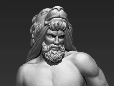 Hercules Greek Statue 3D print model