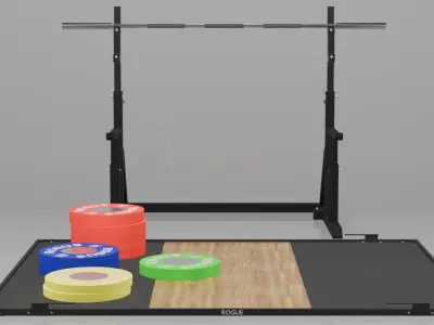 Weightlifting Gym Full Set 3D model