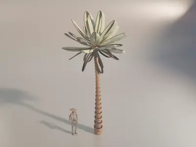 Conceptual palm tree S1Av3 Low-poly 3D model