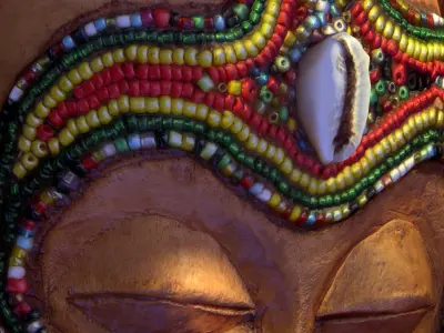 African Tribal Mask Low-poly 3D model