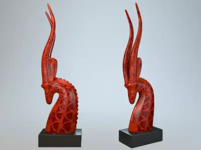 Sculpture Antelope 3D model